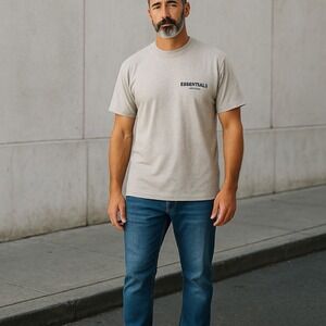 Fear‎ of God Essentials Light Oatmeal Short Sleeve T-Shirt - Size XL NWT